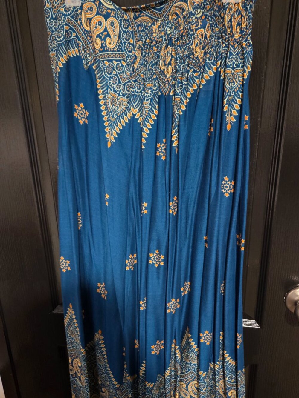 Palazzo Pants for Women Wide Leg Boho Harem Yoga Pants Size L Teal